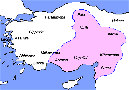 Asia Minor countries in Hittite texts