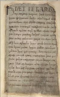 A page from Beowulf